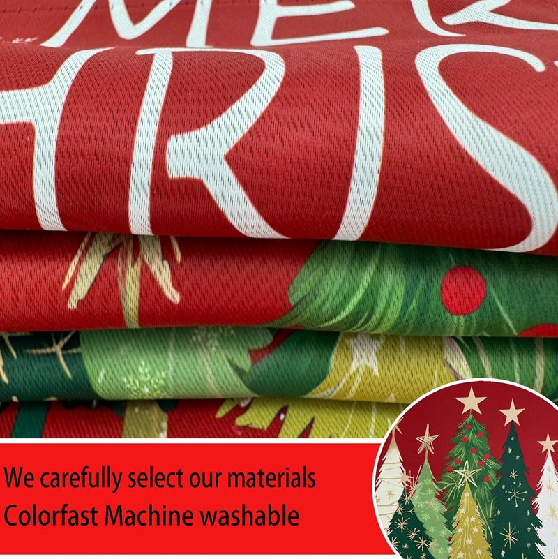 Bleshope Merry Christmas Trees Garden Flags 12x18 Inch -Double Sided Small Christmas Yard Flags UV protection Fade Resistant for Holiday Decoration Outdoor - Image 4